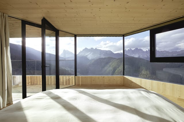 FORESTIS Penthouse view of the Dolomites from their panoramic windows